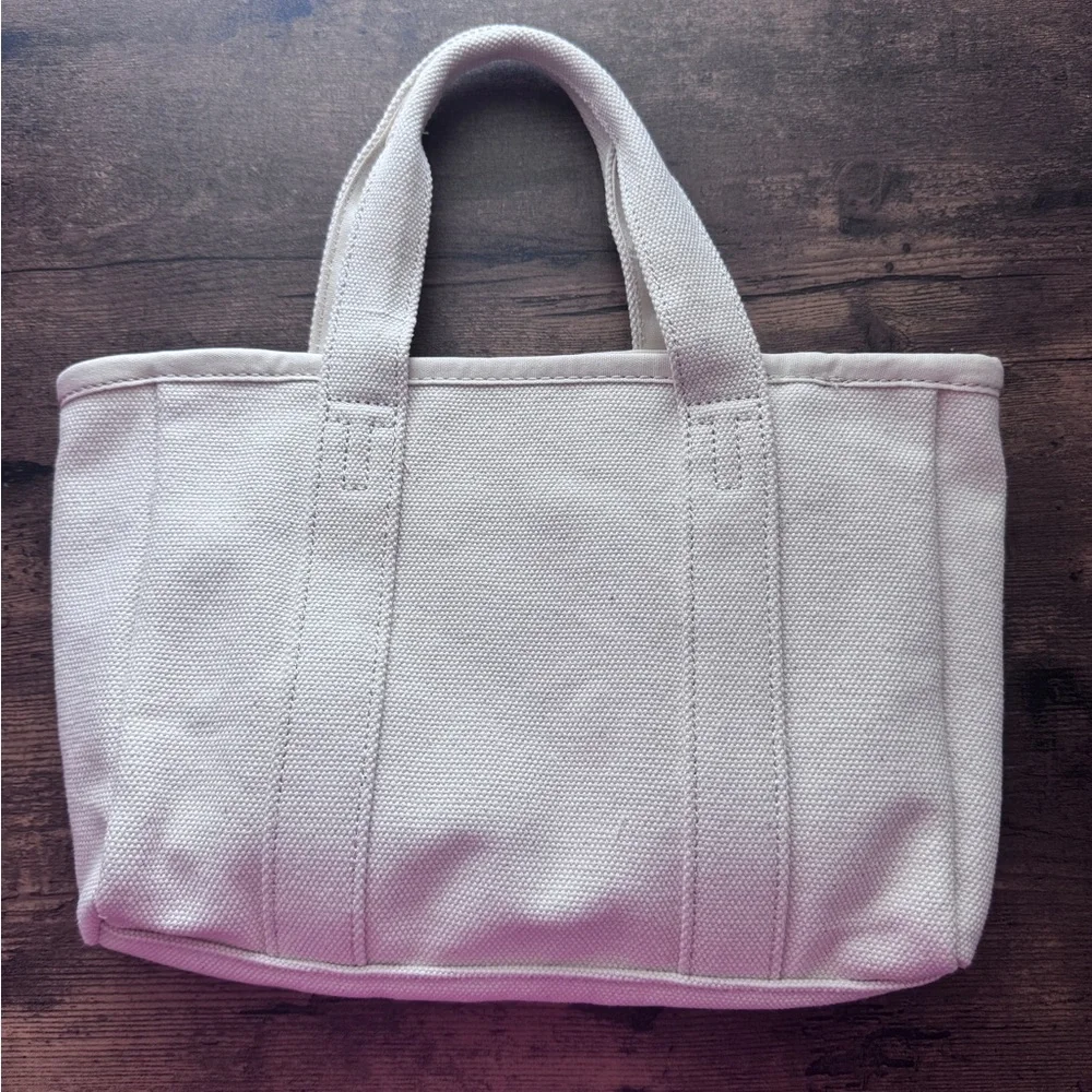 Tory Burch Natural Canvas Mini Tote Bag - Picture 6 of 14